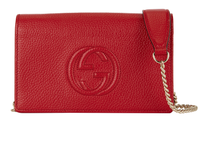 Interlocking G Crossbody Bag, &pound;450, Handbags, Red, Leather, Front view